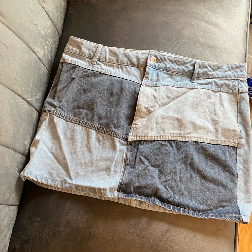 Patchwork Jean skirt